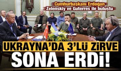 Erdoğan-Zelenskiy-Guterres görüşmesi sona erdi! İşte ilk fotoğraflar