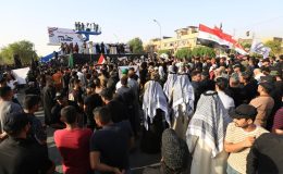 İran destekli Şii grup Bağdat’taki Yeşil Bölge’de oturma eylemi başlattı