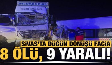 Sivas’ta feci kaza! 8 kişi hayatını kaybetti