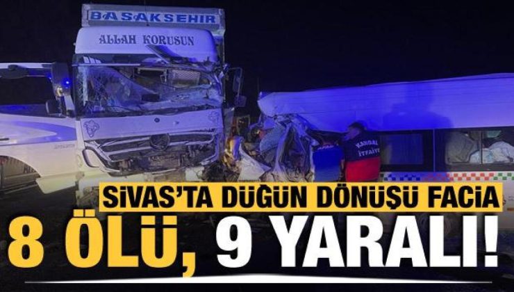 Sivas’ta feci kaza! 8 kişi hayatını kaybetti